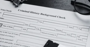 Criminal history background check for clearing a criminal record in Texas