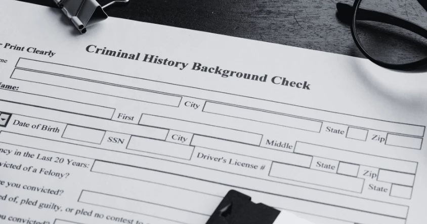 Criminal history background check for clearing a criminal record in Texas